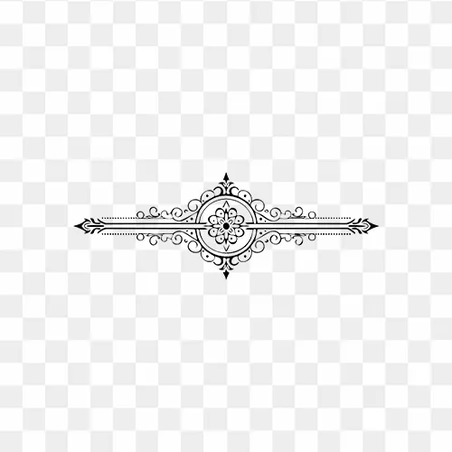 Floral decorative divider line PNG illustration free download