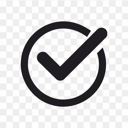 High-quality black check mark PNG free