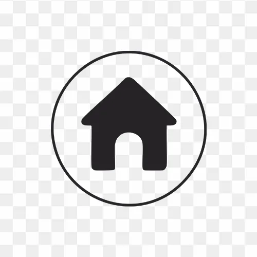 Minimal black house silhouette PNG free download