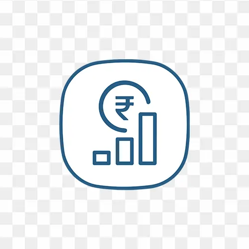 Financial distribution icon in PNG format – free transparent money allocation symbol for business and finance use