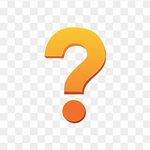 Gradient question mark icon PNG with transparent background