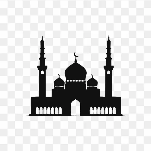 Islamic mosque black images PNG with transparent background