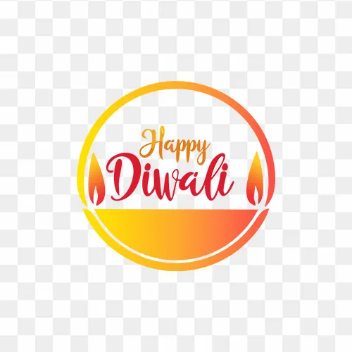 Artistic Diwali PNG with decorative diyas, lights, and festive designs