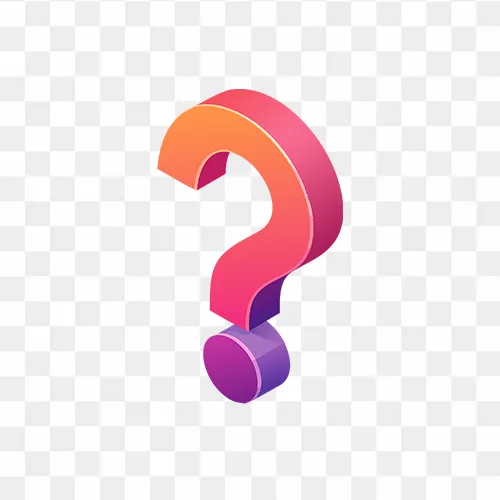 UI-friendly question mark PNG icon with gradient effect