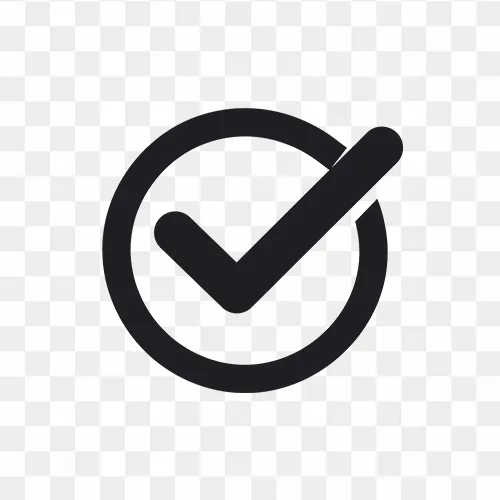 Black Tick Icon