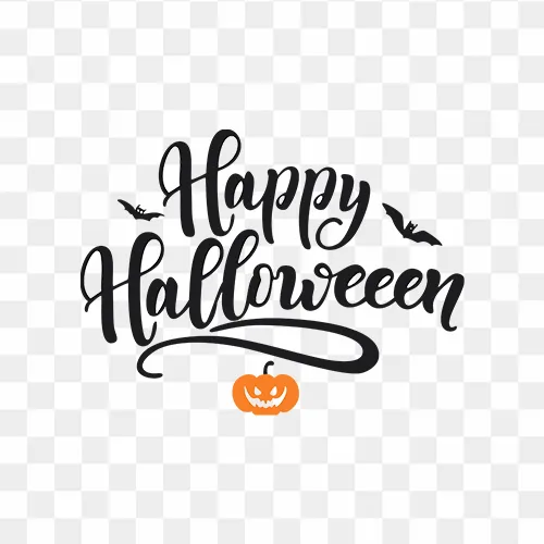 Free Transparent Halloween Calligraphy, Halloween lettering, high-quality
