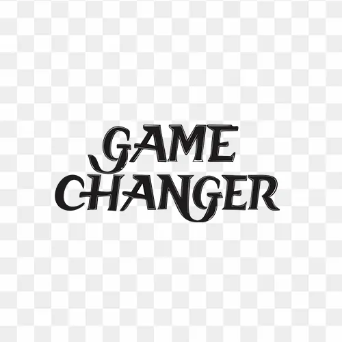 Game changer stylish text free transparent PNG