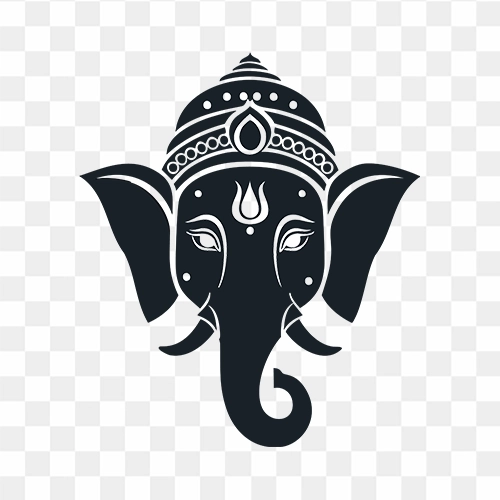 Ganesha face illustration clipart silhouette Free Transparent PNG