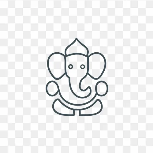 Ganesha Outline Icon free transparent PNG
