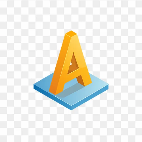 gold letter A PNG transparent