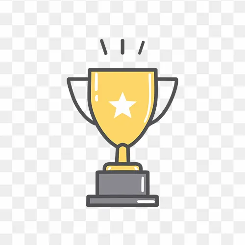 Golden award trophy icon download free PNG images