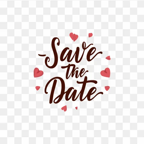 Greeting text of save the date clipart free PNG Images