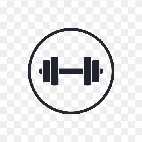 Gym dumbbell icon free png image black