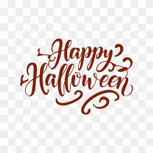 Stylish Halloween calligraphy lettering PNG with spooky design