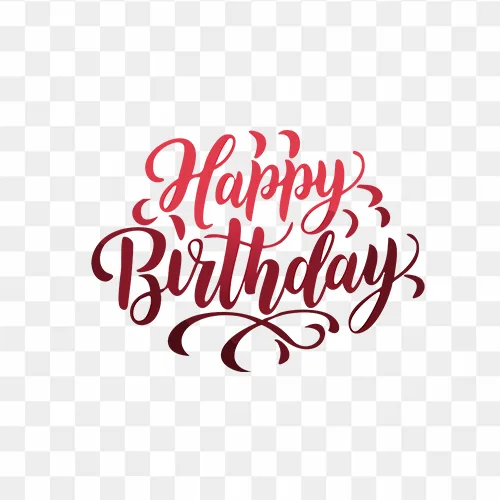 Happy Birthday In Thin Elegant Handwritten Font free PNG Images