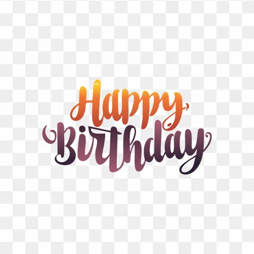 Happy Birthday Lettering PNG Design Images