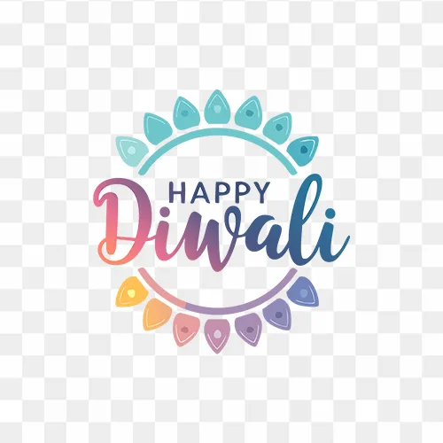 Happy Diwali celebration PNG with traditional decorations and lights