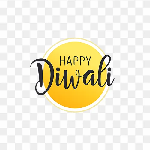 Multiple styles of Happy Diwali text PNG for posters and greetings