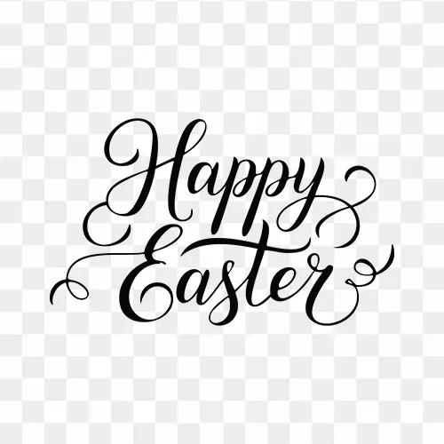 Happy Easter Text PNG Free