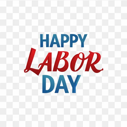 Happy Labor Day Beautiful calligraphy text free transparent PNG