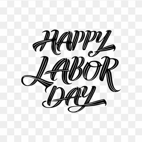 Happy Labor Day Text Free Transparent PNG