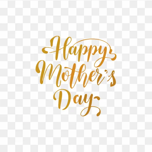 Happy Mother's Day Free Calligraphy Text PNG