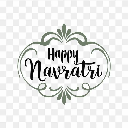 Happy Navratri Free Text PNG Hd Images