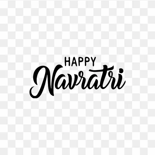 Happy Navratri Free Transparent Text PNG Hd Images