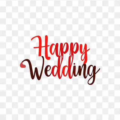 Happy wedding beautiful HD png text