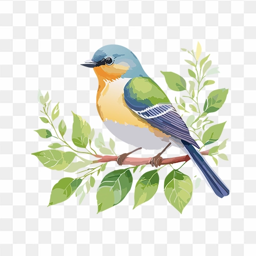 HD PNG images of birds on branches