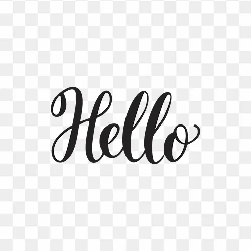 Free Hello PNG Text