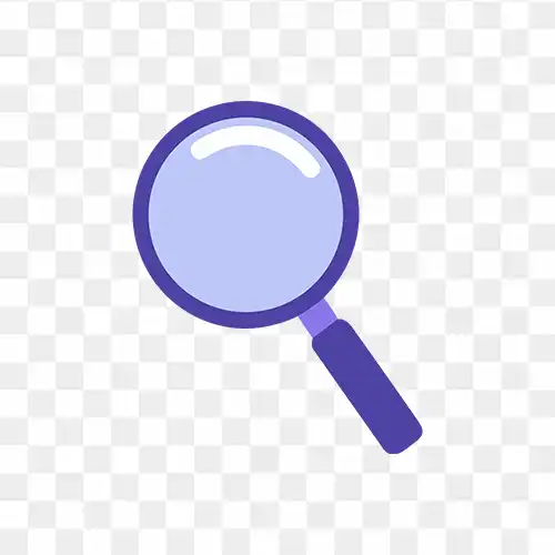 Illustration of a magnifying glass free stock png