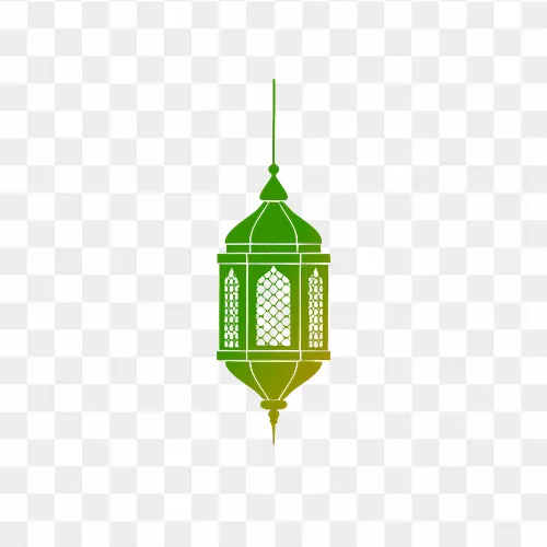 Islamic Chandelier Lamp Green Png Image