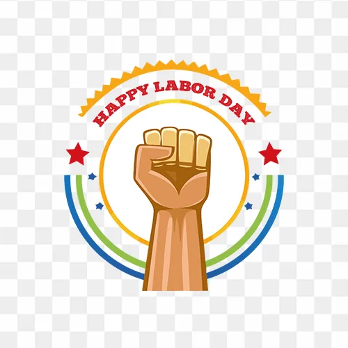 Labor Day Celebration Raised Hand Free Transparent PNG
