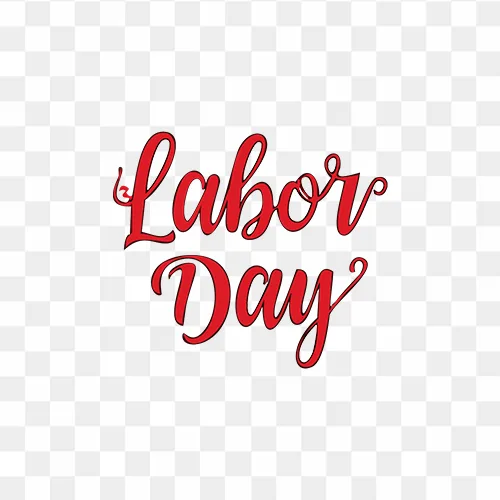Labor Day Free PNG Text Image