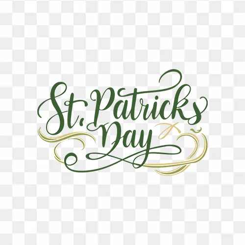 Lettering Happy St Patricks Day PNG