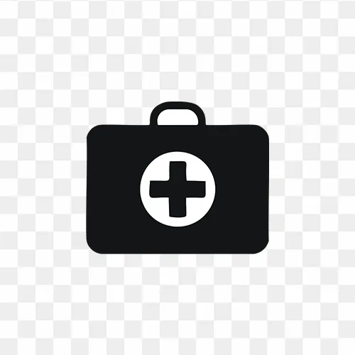 Medical kit bag logo design free PNG images