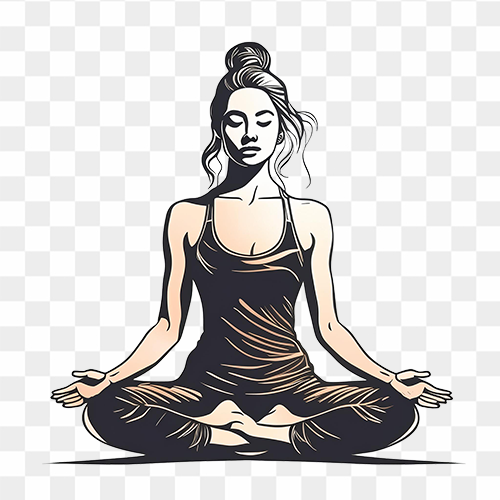 Meditation Girl Yoga Illustration free transparent png image