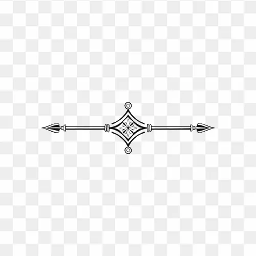 Minimal decorative line divider PNG illustration with transparent background