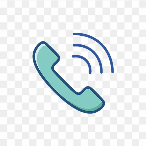 Smartphone with ringing telephone call contact icon