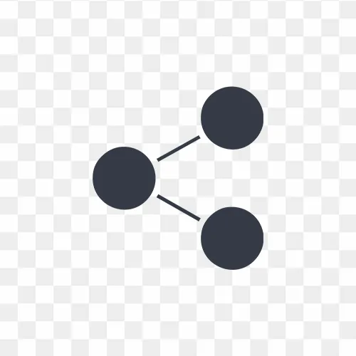 Minimal vector share icon transparent