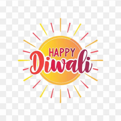 Diwali greeting PNG with multiple font and text styles