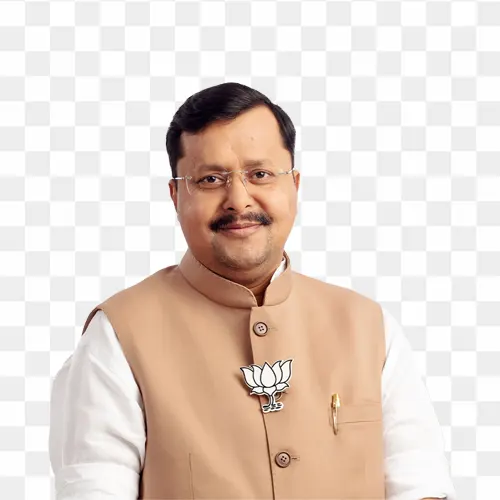 Nitin Nabin BJP politician transparent PNG image with white background
