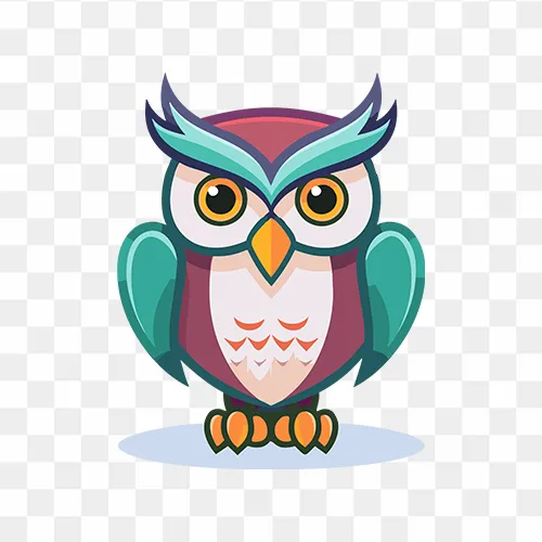 Transparent Owl Mascot