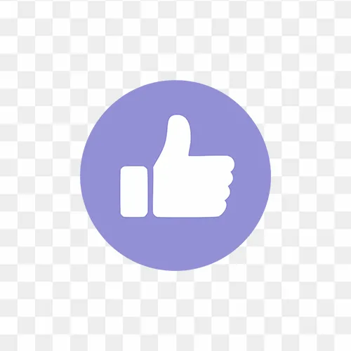Purple thumbs up like PNG free