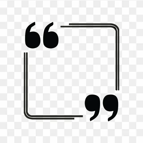 Quotes Frame in Black Color Free PNG Image