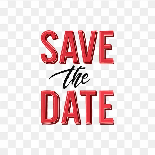 Save the date art clipart PNG Images