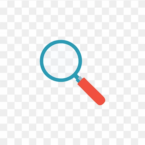 Flat search icon PNG transparent background