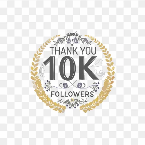 10k Followers PNG