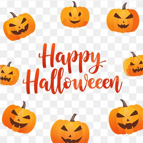 Transparent Happy Halloween PNG, Spooky Season, Calligraphy, Transparent Background